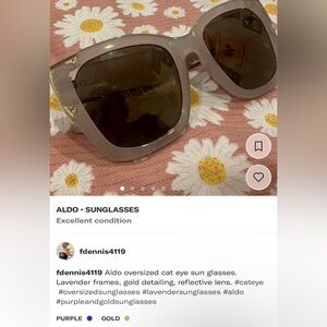 Aldo lavender and gold sunglasses.
